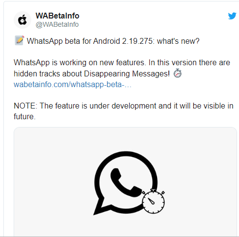 WhatsApp prueba función para programar mensaje borrados 6 Screenshot 1