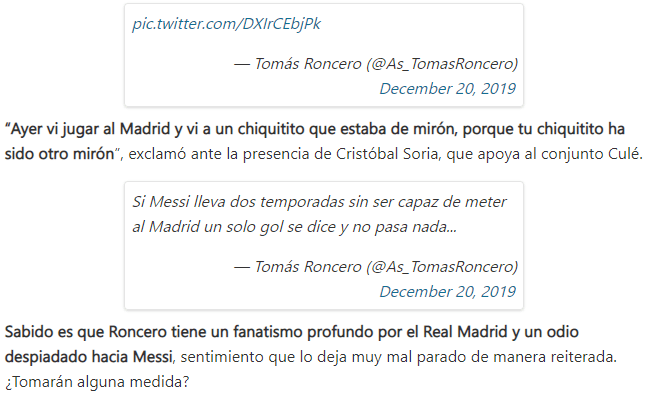 El periodista se burló de Messi: "Es un chiquitín mirón" 5 Screenshot 2 7