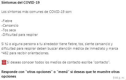 Aplicación para consultas y orientación sobre el COVID-19 en RD 10 COVID 2 1 1