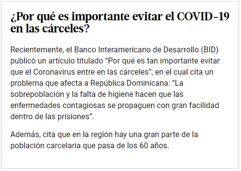 Mueren dos recluso en la cárcel, La Victoria con síntomas de coronavirus 5 Screenshot 1 3