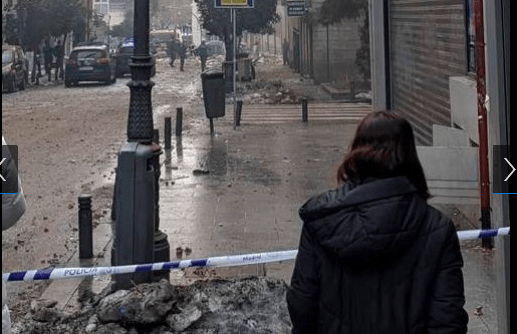 Madrid fuerte explosión derrumba parte de un edificio en el centro de la ciudad